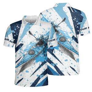 Custom Name Kayaking Blue All Over Print Shirt
