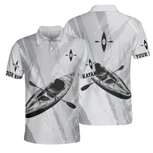 Custom Name Kayaking Black And White All Over Print Shirt