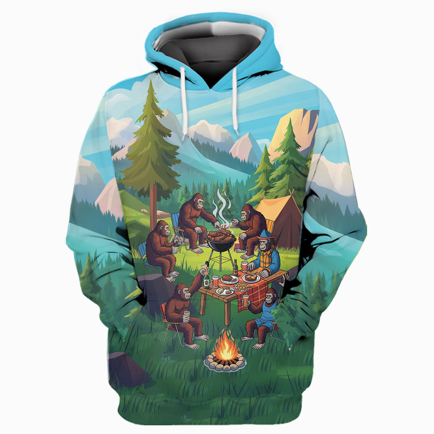Sasquatch family BBQs All Over Print Shirt