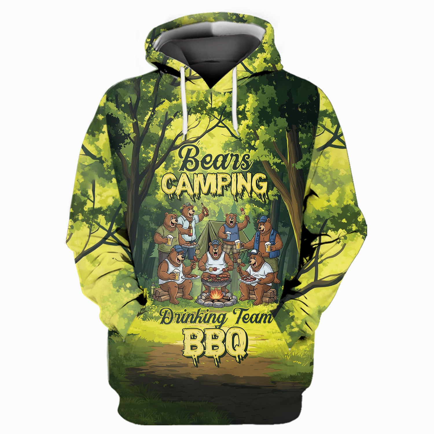 Bear Family BBQs All Over Print Shirt