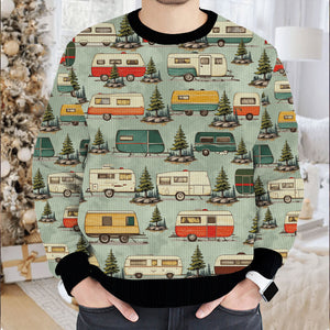 Vintage Camper Car Ugly Sweater