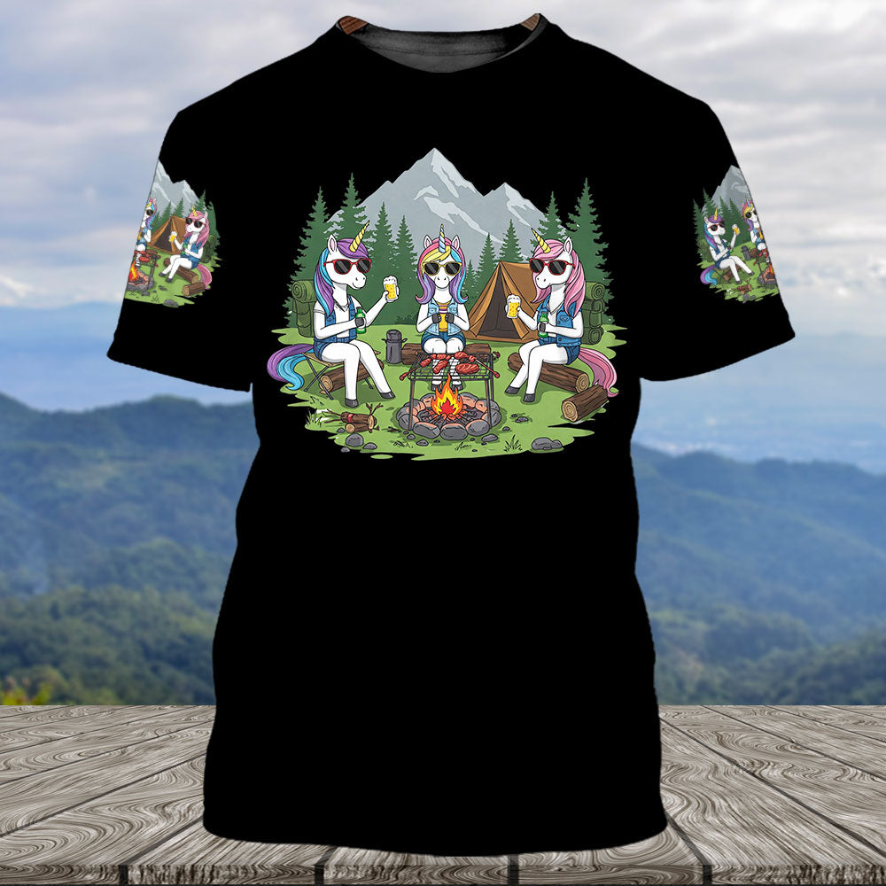 Some Girls Go Camping And Drink Too Much All Over Print Shirt