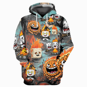 Burnt Marshmallow Halloween All Over Print Shirt