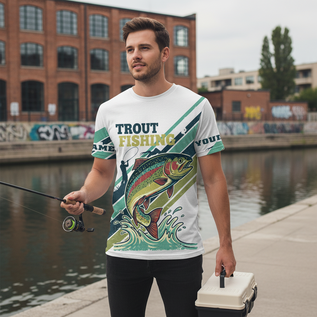 Vintage Rainbow Trout Team Shirt All Over Print