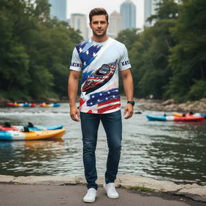Custom Name Kayaking America All Over Print Shirt