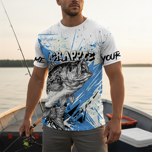 Custom Name Crappie Fishing Jersey All Over Print Shirt