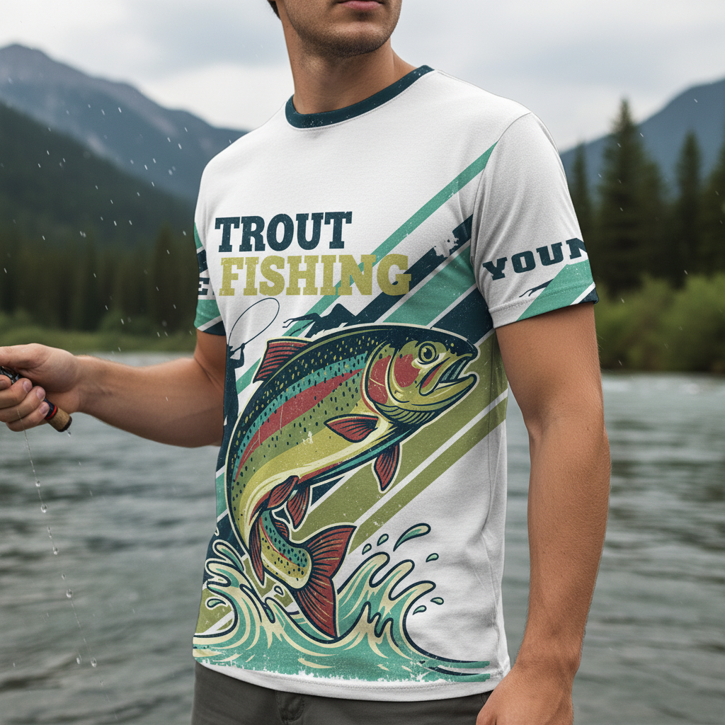Vintage Rainbow Trout Team Shirt All Over Print