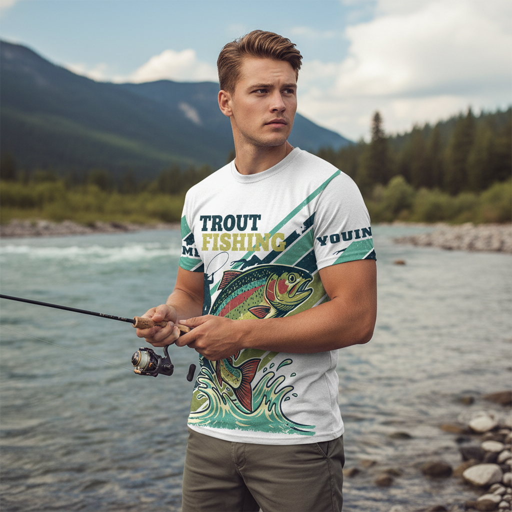 Vintage Rainbow Trout Team Shirt All Over Print
