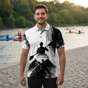 Black And White Kayaking Lover All Over Print Shirt