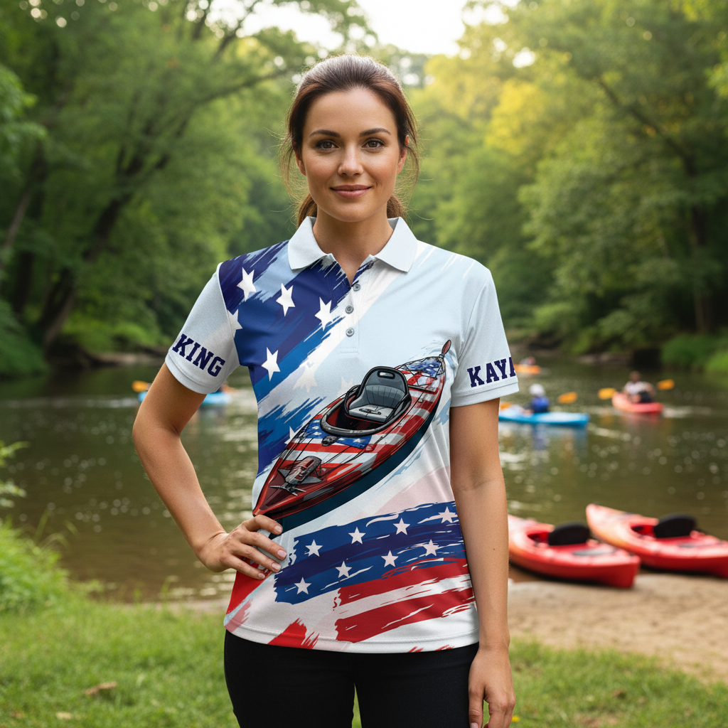 Custom Name Kayaking America All Over Print Shirt