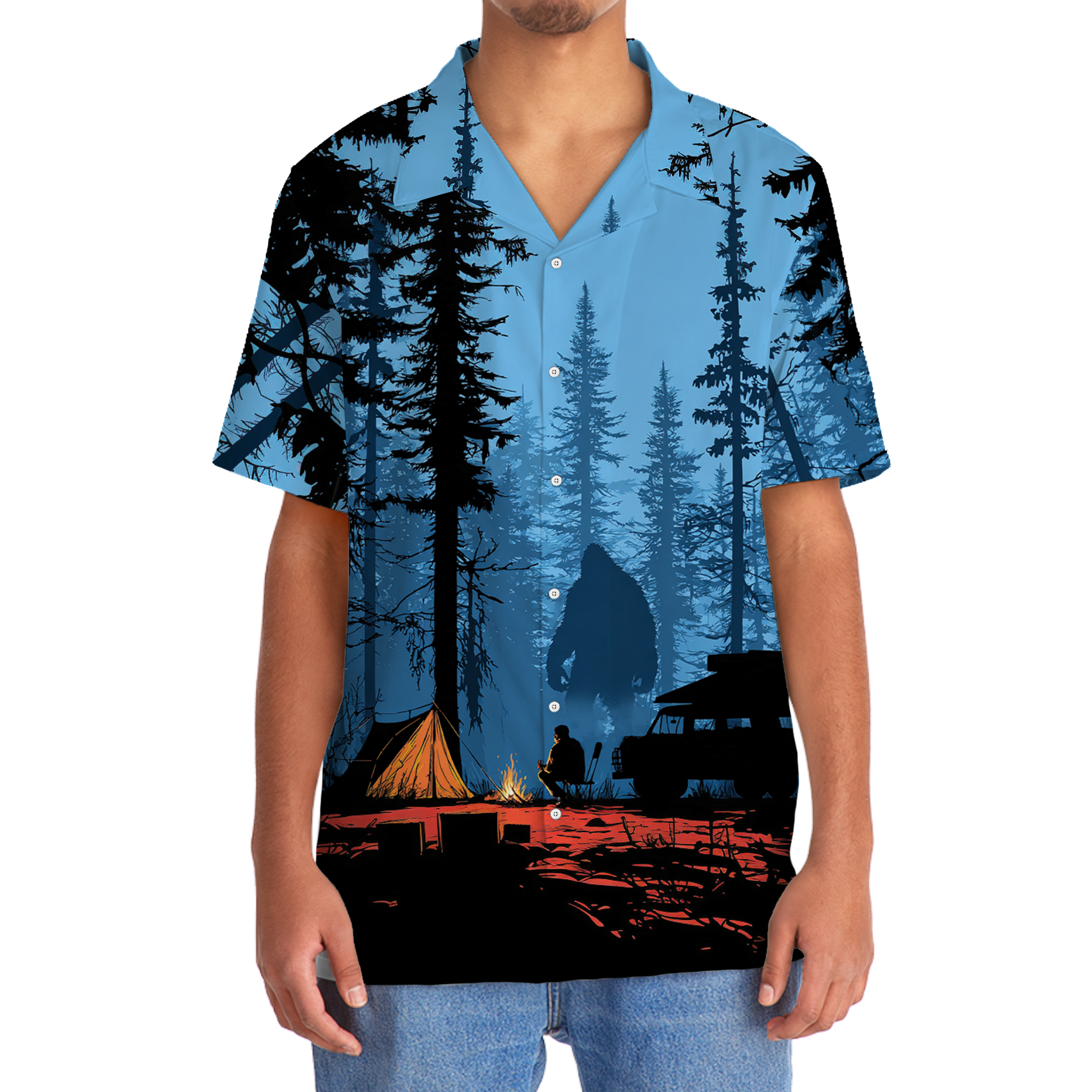 Night Watch Bigfoot Hawaiian Shirt
