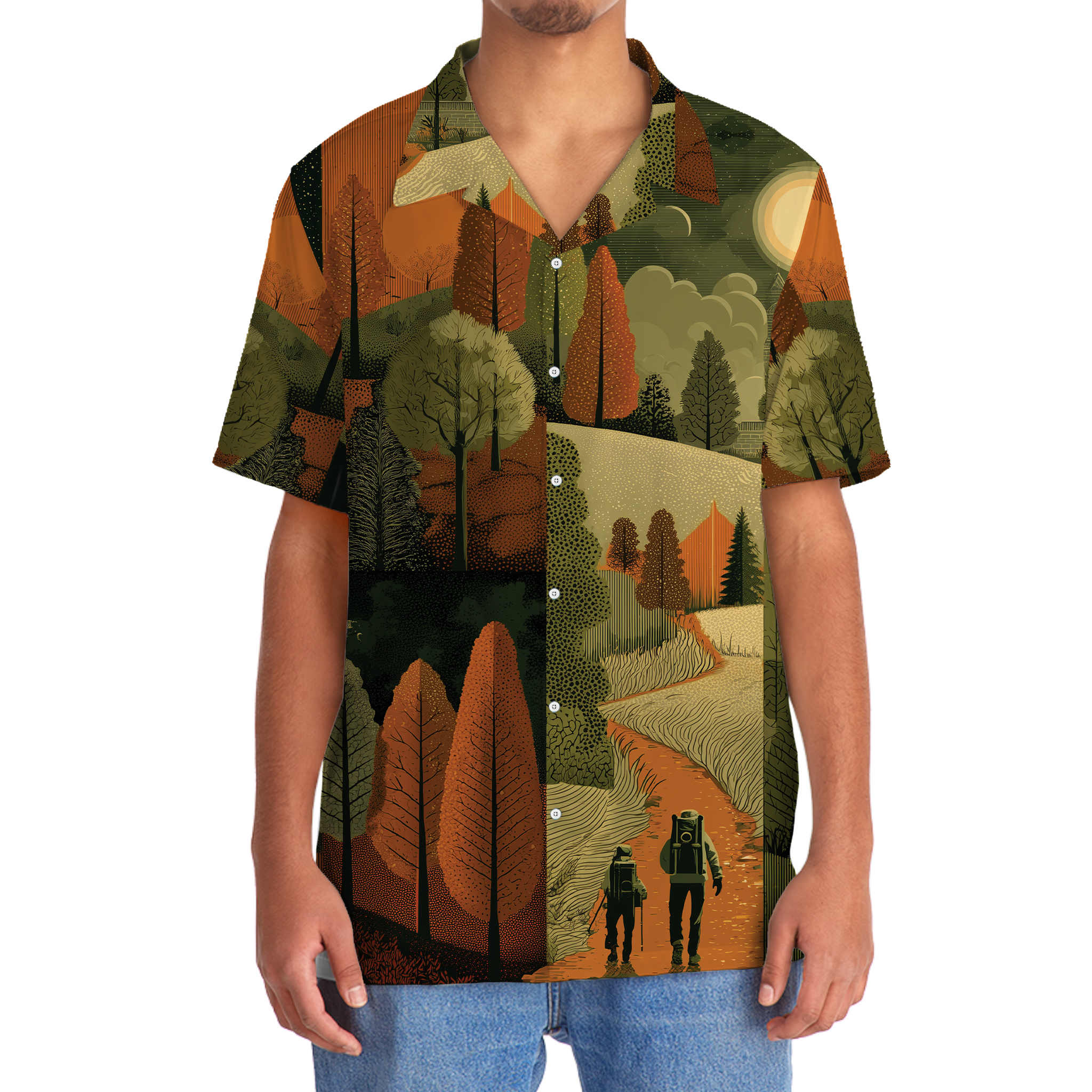 Retro Hiking Adventure Vintage Wilderness Camping Hawaiian Shirt