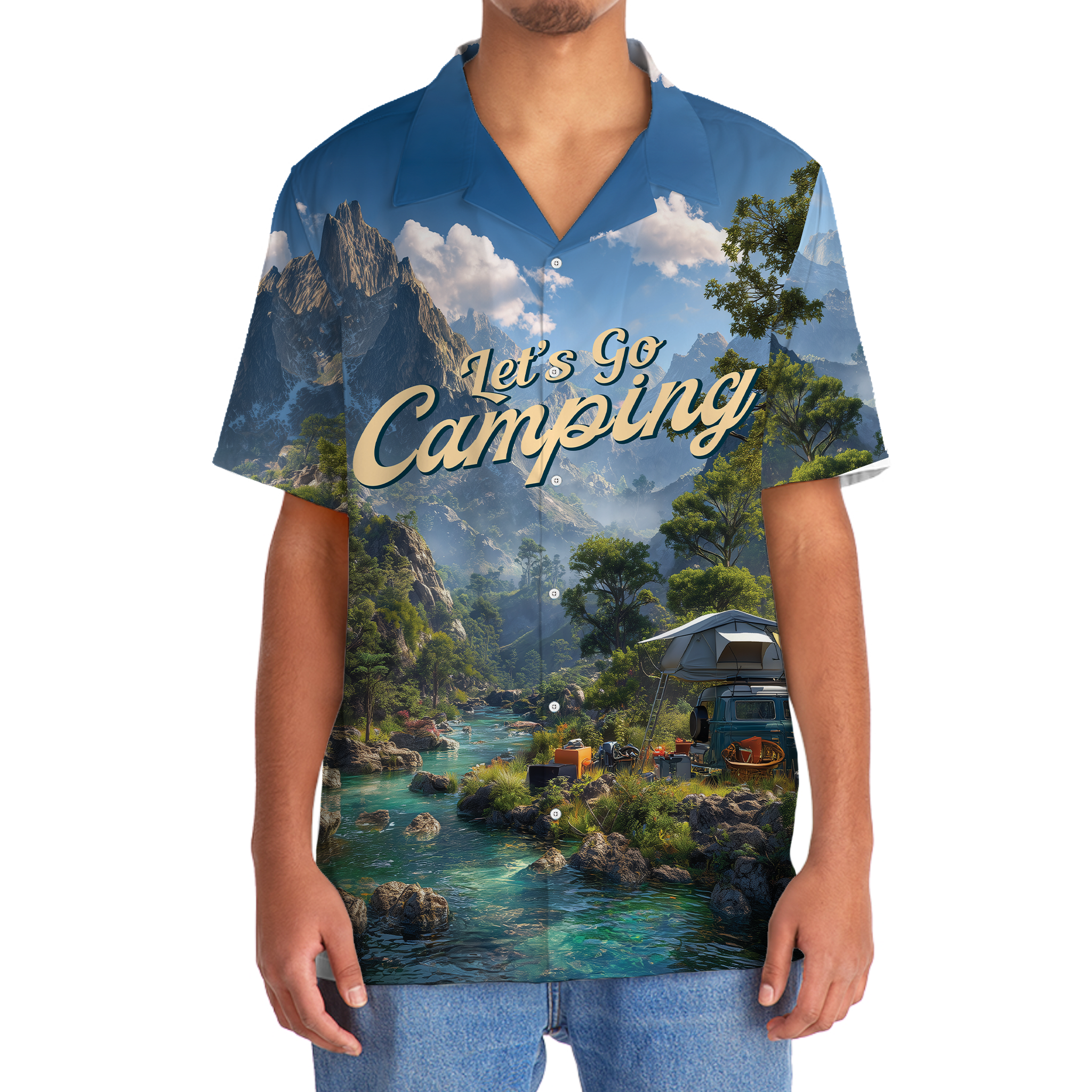Let's Go Camping Hawaiian Shirt