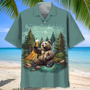 Camping Solves Most Of My Problems Beer Solves The Rest Hawaiian Shirt