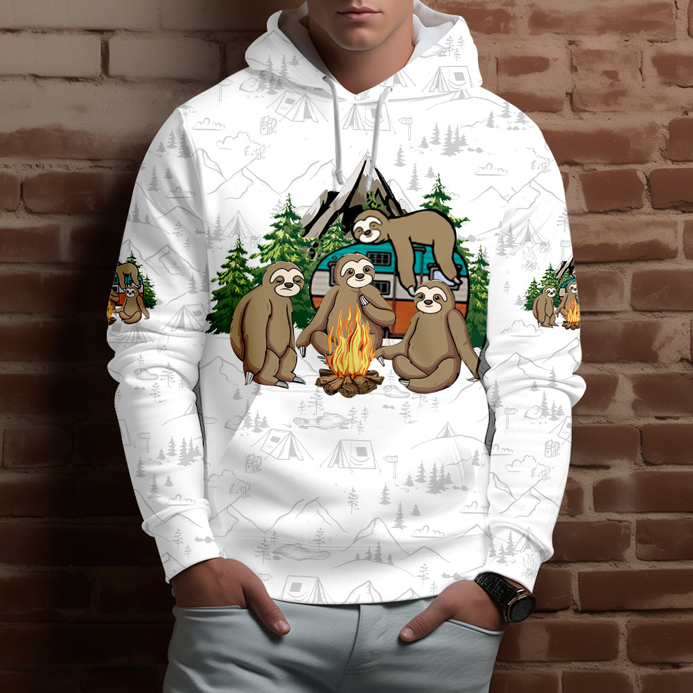 Sloth Camping Team We Will Get There When We Get There All Over Print Shirt