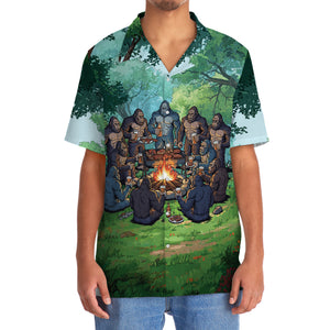 Bigfoot Camping Crew Hawaiian Shirt