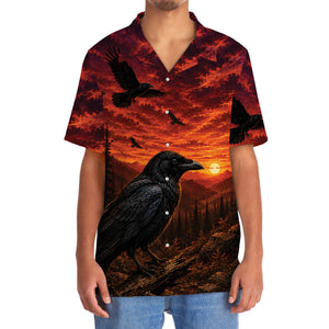 Crow Hunting Burnt Sky Hawaiian Shirt