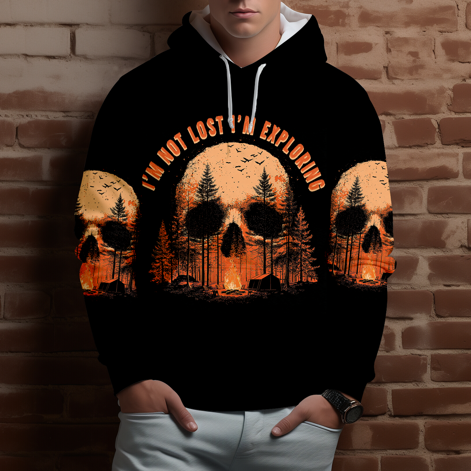 Creepy I'm Not Lost I'm Exploring All Over Print Shirt