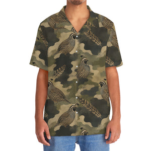 Quail Camouflage Graphic Pattern Hawaiian Shirt