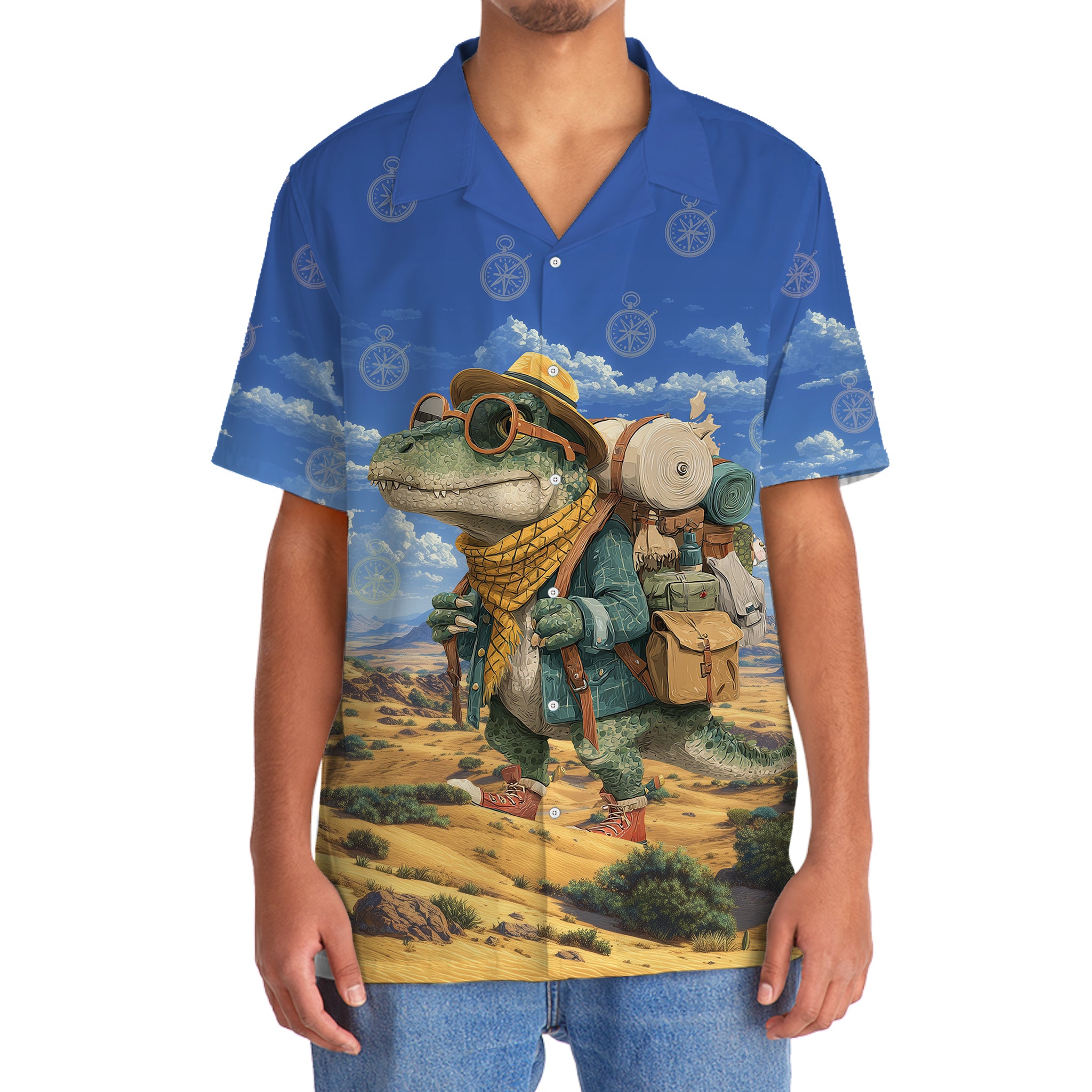 Desert Explorer Dinosaur Hawaiian Shirt