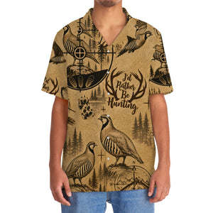 Chukar I'd Rather be Hunting Hawaiian Shirt
