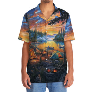 Campfire Vintage Painting Hawaiian Shirt
