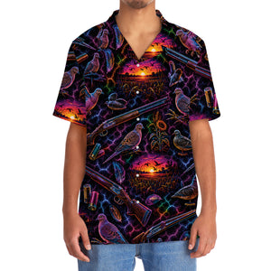 Midnight Dove Hunting Neon Hawaiian Shirt