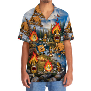 Burnt Corn Funny Camping Hawaiian Shirt