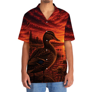 Duck Hunting Burnt Sky Hawaiian Shirt
