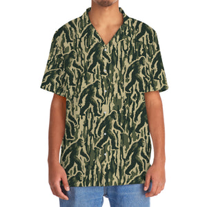Bigfoot Stripe Camouflage Hawaiian Shirt