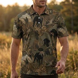 Mourning Dove Retriever Camouflage Polo Men Shirt