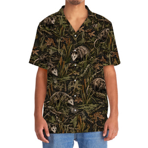 Opossum Swamp Camouflage Pattern Hawaiian Shirt