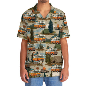Retro RV Camping Adventure Hawaiian Shirt