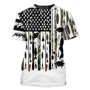 Custom Name Crappie Fish Black All Over Print Shirt