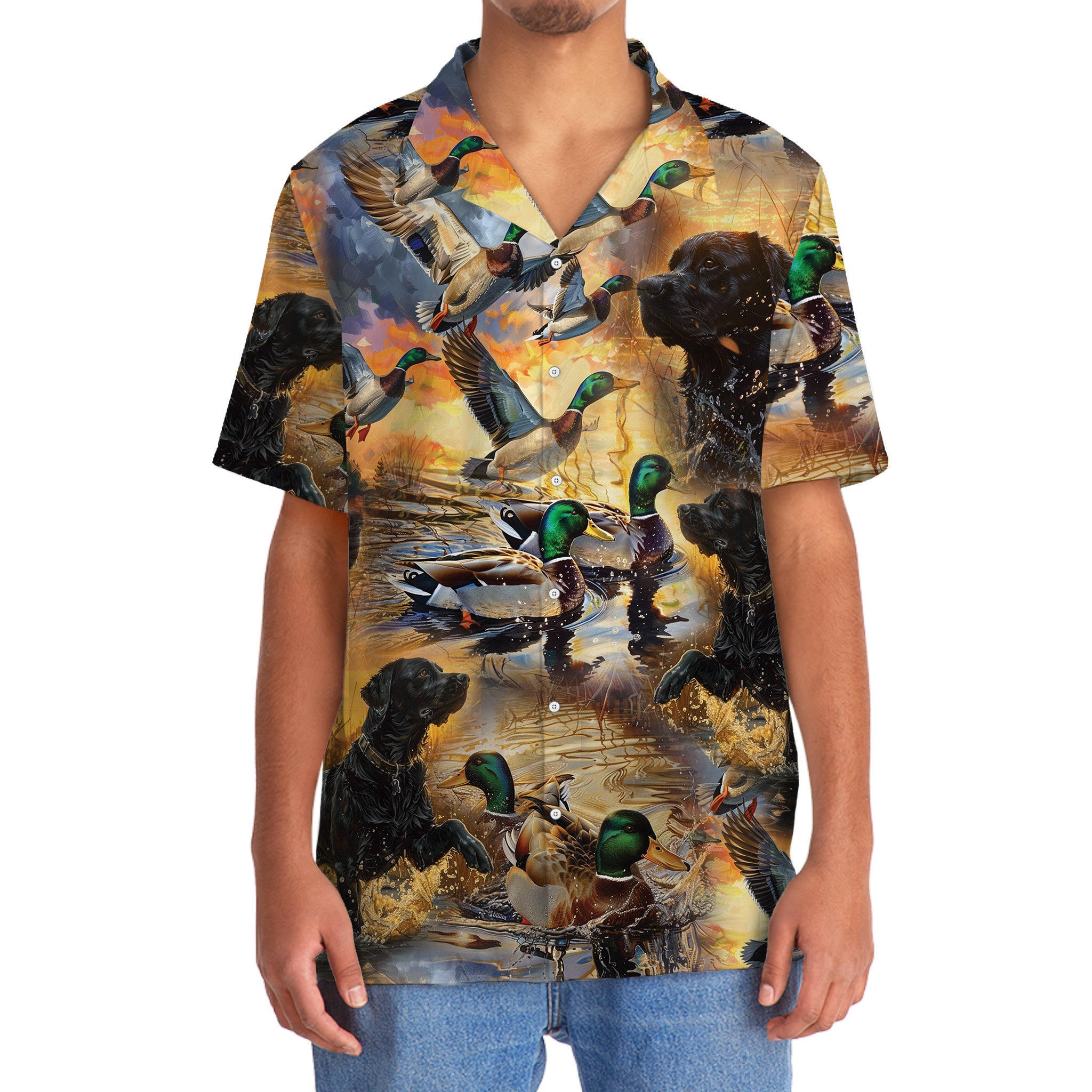 Duck Hunting Labrador Retriever Hawaiian Shirt