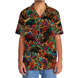 Psychedelic Hog Hunting Hawaiian Shirt