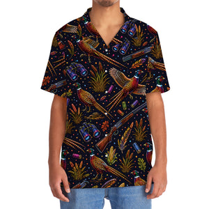 Pheasant Hunting Graphic Pattern Hawaiian Shirt