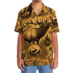 Elk Hunting Legend Vintage Art Hawaiian Shirt