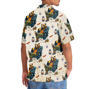 Funny Bear Go Camping Hawaiian Shirt