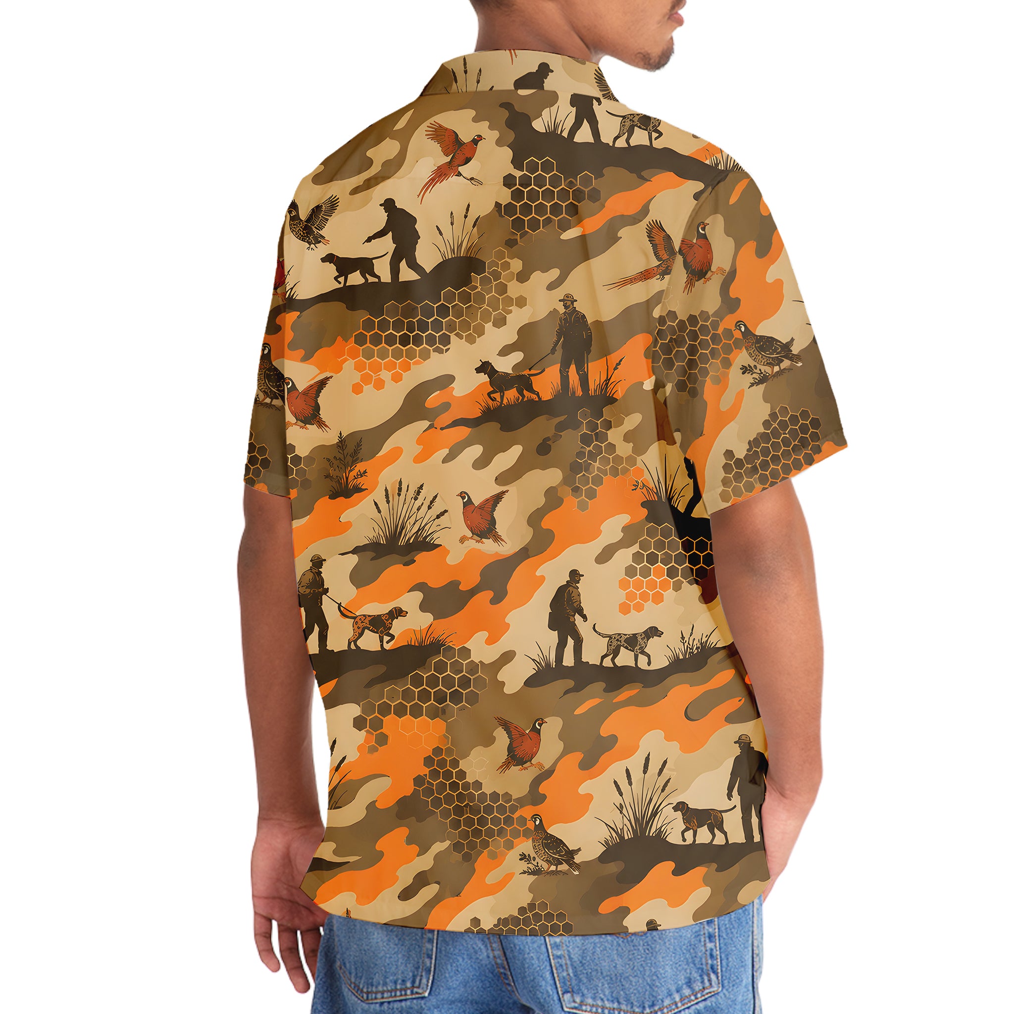 Upland Heritage Pheasant Hunting Camouflage Hawaiian Shirt