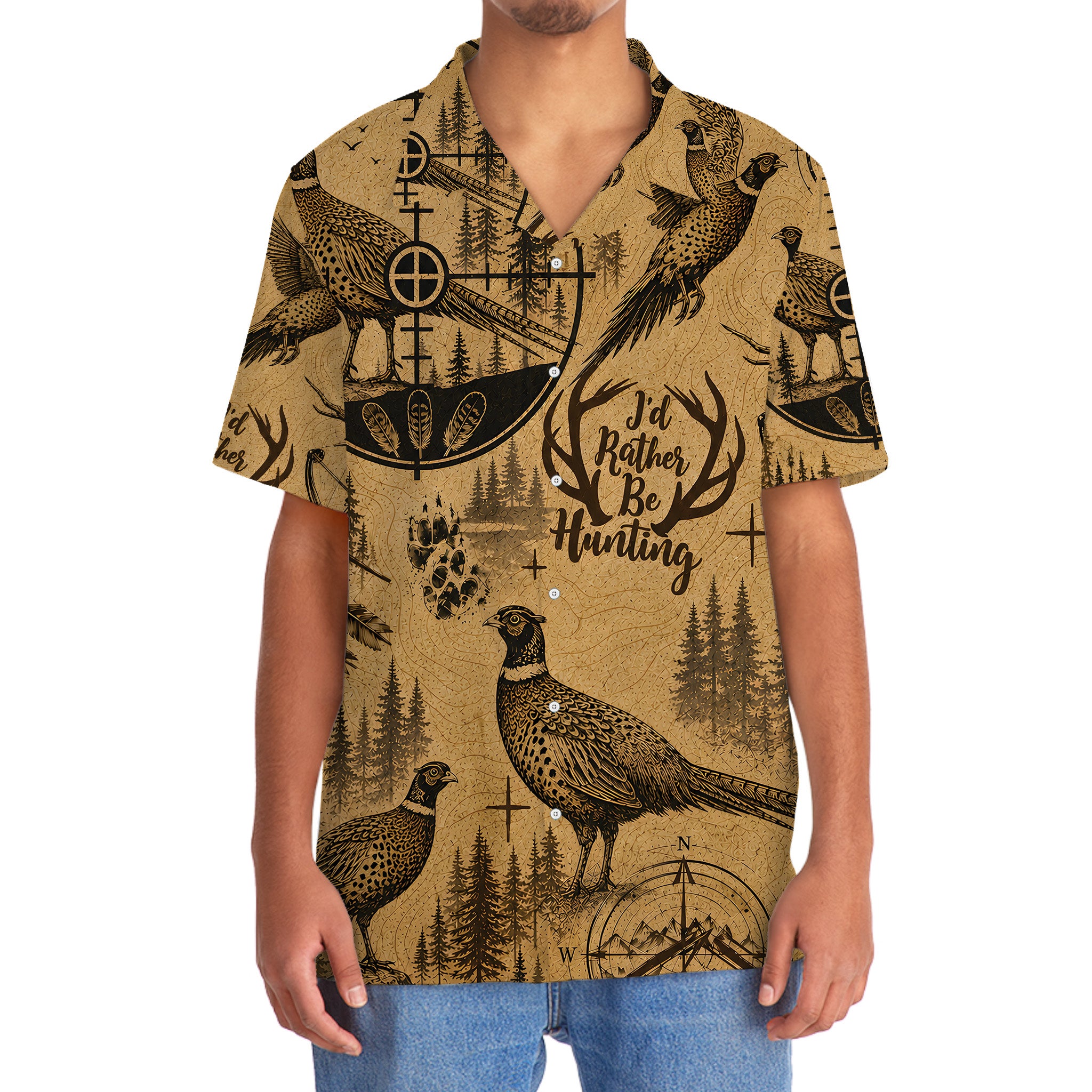 Pheasant I'd Rather Be Hunting Hawaiian Shirt