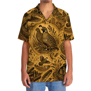 Quail Hunting Legend Vintage Art Hawaiian Shirt
