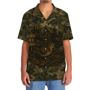 Woodcock Camouflage Dark Hawaiian Shirt