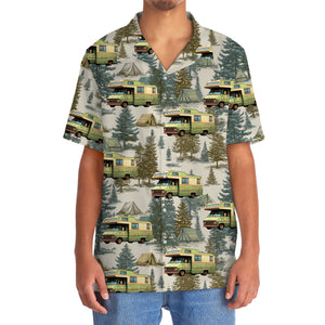 Vintage RV Motorhome Camping Hawaiian Shirt