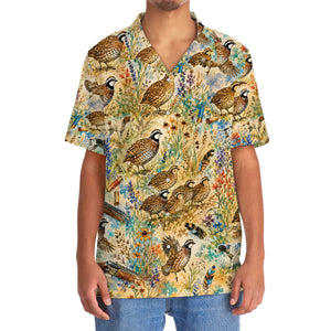 Quail Hunting Watercolor Hawaiian Shirt