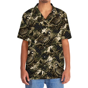 Tactical Hexagonal Quail Hunting Camo Hawaiian Shirt