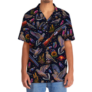 Dove Hunting Graphic Pattern Hawaiian Shirt