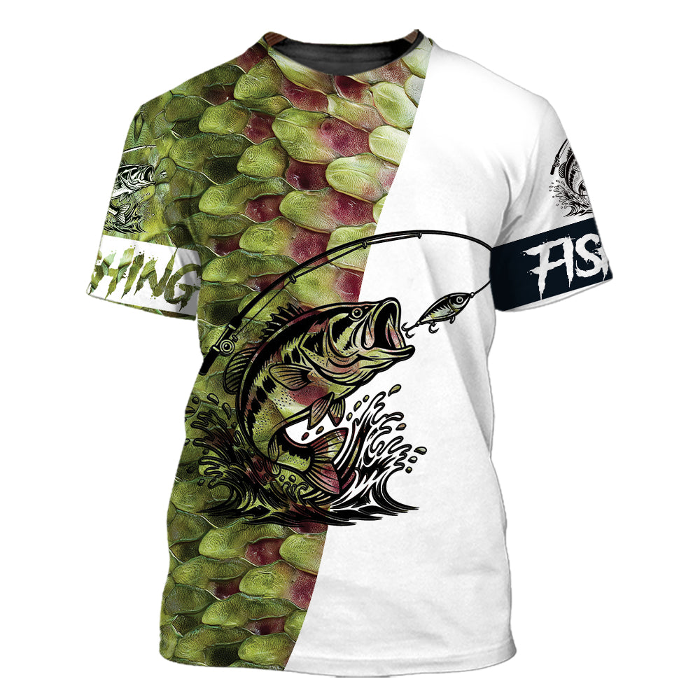 Bass Fishing Team Jerseys Green All Over Print Shirt