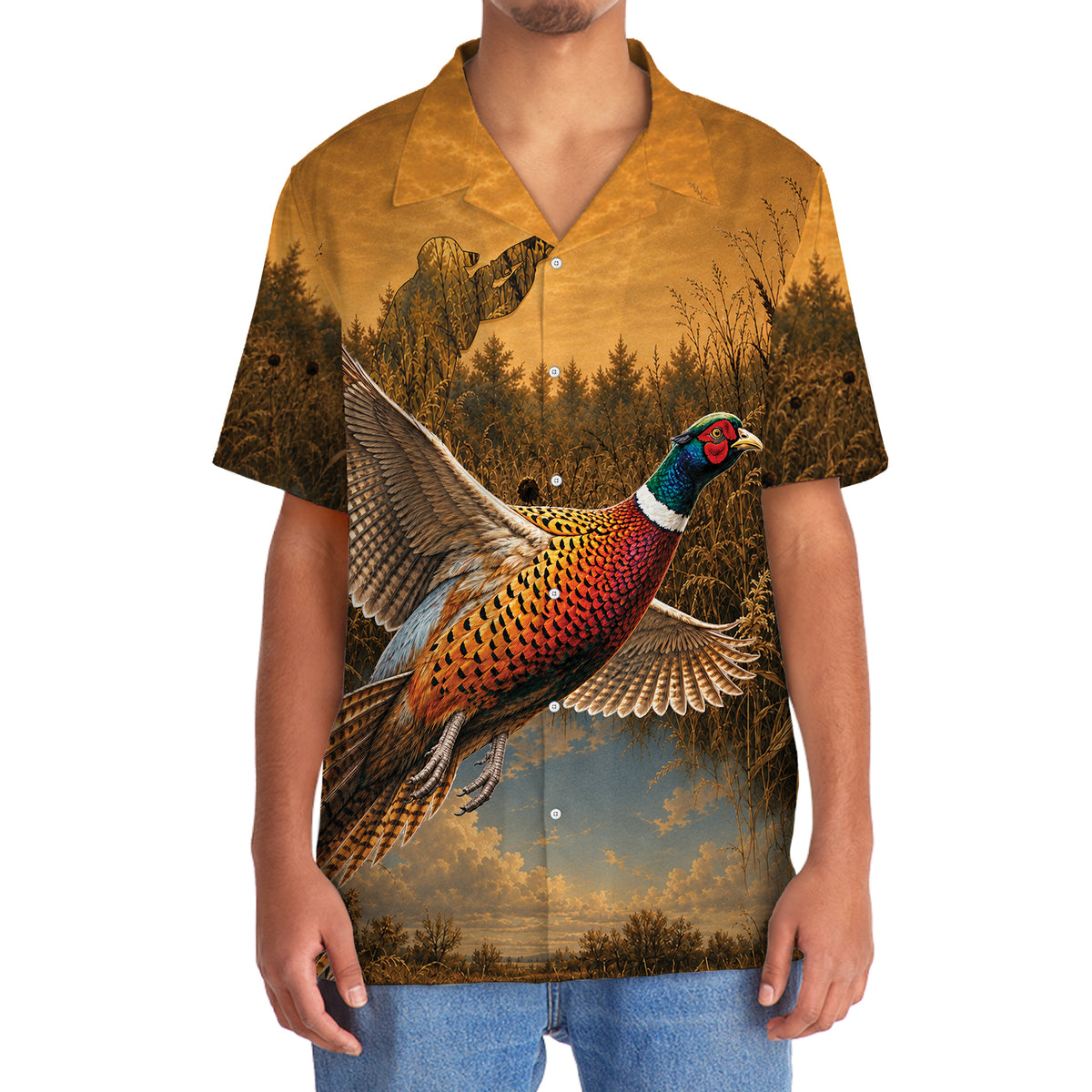 Wild Pheasant Hunting Hawaiian Shirt