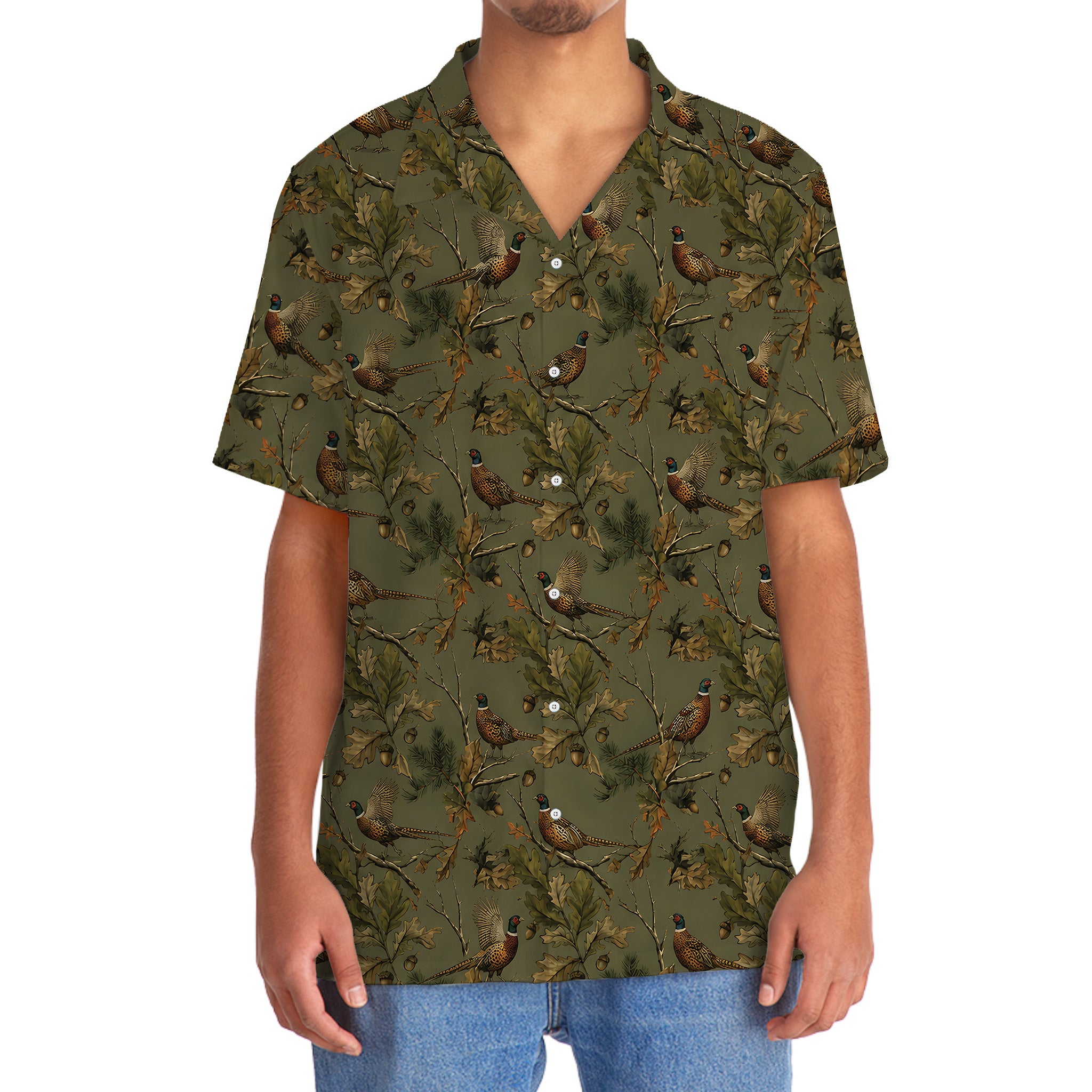 Wild Pheasant Field Heritage Hawaiian Shirt
